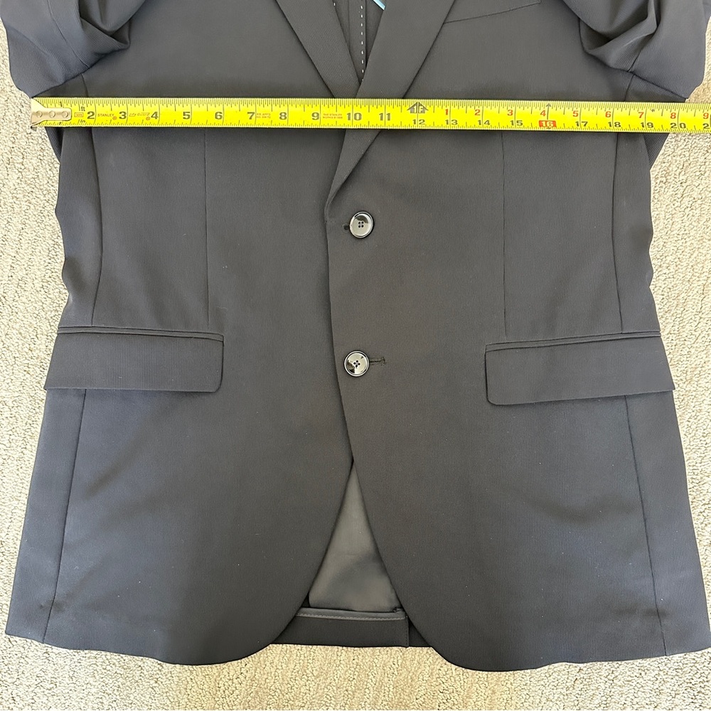ZARA Traveler Blazer Mens 40 Navy Blue Bistretch Quick Dry Made to Move - Picture 12 of 13